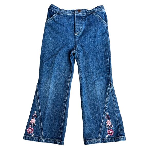 Disney Kids Winnie the Pooh Floral Flare Jeans Kids Sz 3T - Picture 3 of 5
